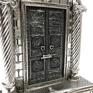 T&uuml;r der Kaaba in Silber als Dekoartikel, 25 cm