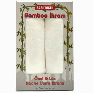 Bamboo Ihram, 2 Bambus Baumwolle Tücher, Gewand für Hadsch und Umra, dicht gewebt, 1400 g