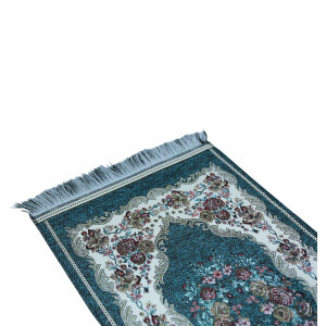 Mini Gebetsteppich mit Blumen-Muster, 60 x 33 cm