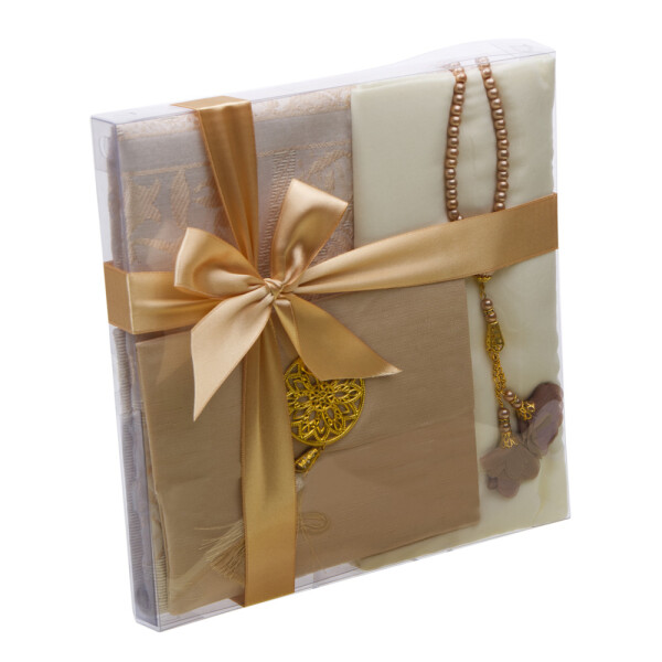 Geschenkbox Set mit Rosenmotiv Gold