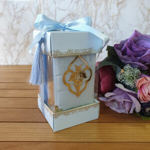 Geschenkbox mit Samtstoff Quran, Perlentesbih und...