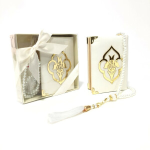 Geschenkbox mit Perlen Tesbih und edlem Quran...