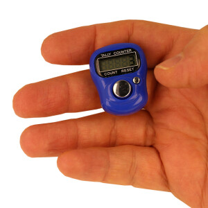 Zikirmatik Standard, elektronischer Fingerzähler Blau