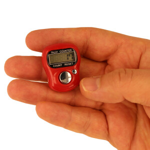Zikirmatik Standard, elektronischer Fingerzähler Rot