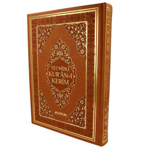 Quran mit ausführlicher Beschreibung der Tagwiedregeln durch farbliche Markierungen, Hochwertiges Ledercover