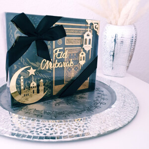 Eid Geschenkbox mit Eid Mubarak Gruß