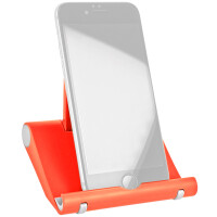 Universal Ständer (rot) für alle Smartphones und Tablets mit einstellbaren Sichtwinkeln / Tisch Halter / Dock Cradle